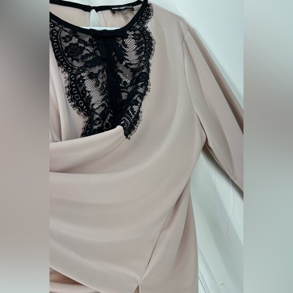 Karl Lagerfeld Pink Jersey Blouse - Picture 6 of 7